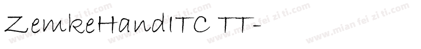 ZemkeHandITC TT字体转换